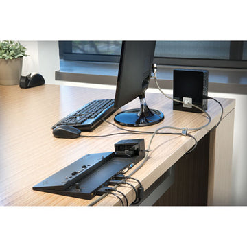 Kensington® Desktop And Peripherals Locking Kit, 8ft Steel Cable, Two Keys freeshipping - TVN Wholesale